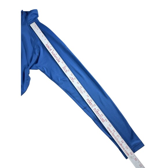 Nike Pro Sweatshirt  Running Yoga Pullover 1/2 Zip Mock Neck Blue XL Activewear - Picture 11 of 11